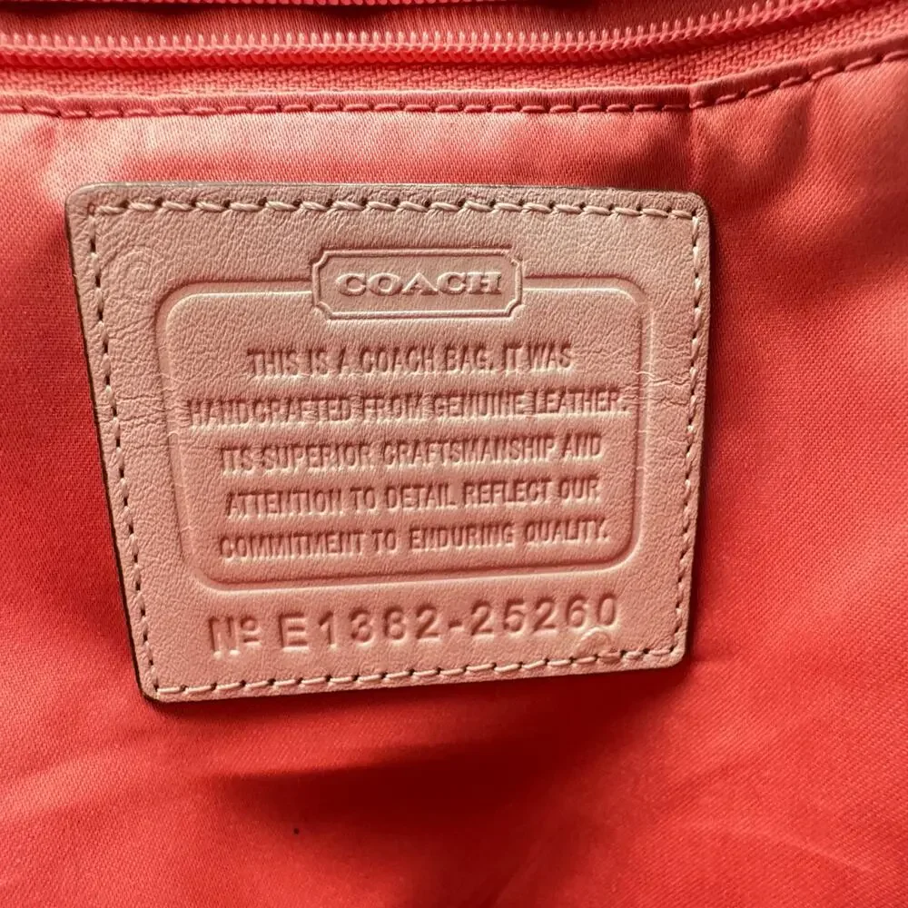 COACH Madison Phoebe Gathered Twist Leather Shoulder Bag Taupe/Beige 25260